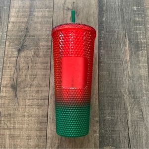Walt Disney World Starbucks 2022 Holiday Christmas Mickey Studded 24oz Tumbler